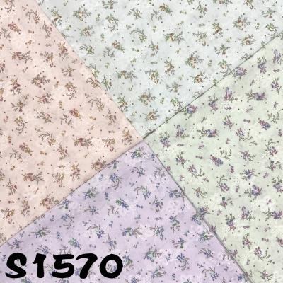 China Breathable S1570 cotton, polyester slighting bottom fabric with embroidery and digital printing technology can be used as garments and skirts. for sale