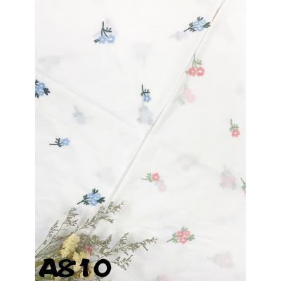 China Breathable A810, polyester cotton embroidered fabric for garments and skirts. for sale