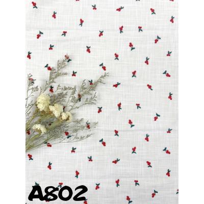 China A802 breathable, cotton embroidered fabrics for dresses and skirts. for sale