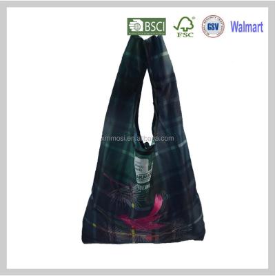 China Folding Multiple Colors Recyclable Durable Foldable Polyester Small Bag for sale