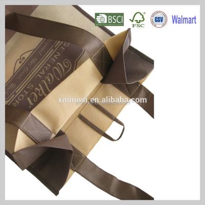 China Custom Printed Handled Non Woven Reusable Shopping Bags For Promotion for sale