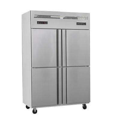 China CUSTOMIZED American Kitchen Cooler Refrigerator Stainless Steel Milk Hotel Fridge Freezer 4 Door for sale