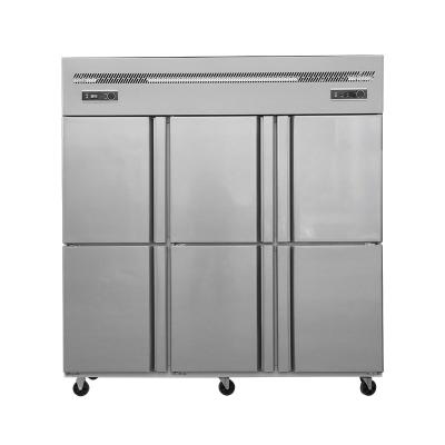 China Wholesale Hotel 6 Doors Outdoor Freezer Double-temperature Commercial Kitchen Refrigerator for sale