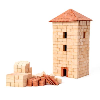 China Small soft Architect-drum tower, ceramic building set with 404 pcs. And STEM educational toy for 5 year old kids, great gift for boy for sale