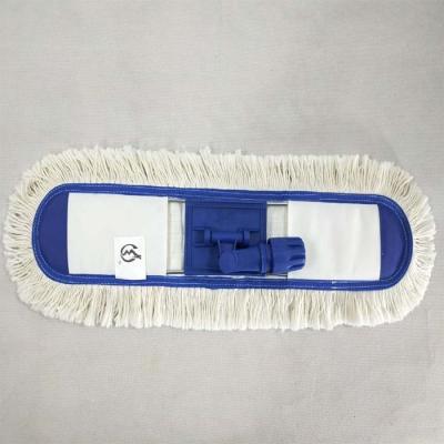 China W6535 Cotton Dust Broom Sustainably Cutting End Flat Mop Head With Metal Broom Clip And Frame For Household Cleaning for sale