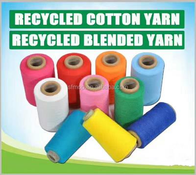 China Sustainable 6535 Polyester Open End Cotton Blended Mop Yarn Recycled Cotton Yarn for sale