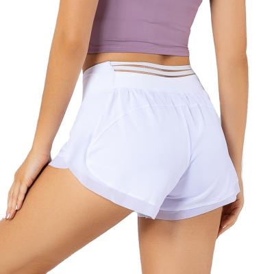 China Women's Breathable Athletic Shorts Summer Waist Girls Volleyball Elastic Beach Shorts GYM Light Weight Custom White Workout Shorts Women for sale