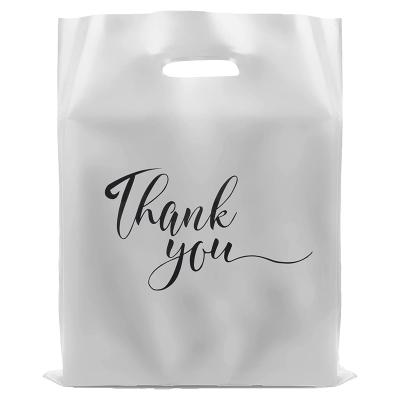 China Disposable Thank You Bags, 12x15, Plastic Bags with Handles for Shopping and Boutique, Retail, Gifts, Goodie Bags - Thick Reusable Bags for sale