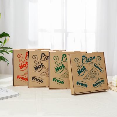 China Recyclable Custom Printing Corrugated Brown Kraft Pizza Box for sale