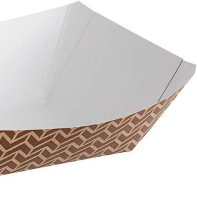 China Large Materials Brown Recycled Cheap Paper Tray Party For Food for sale