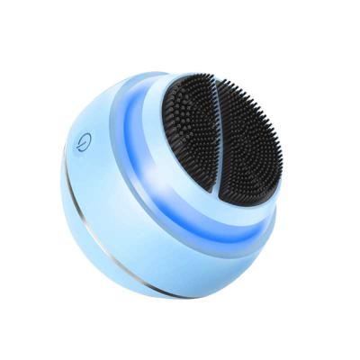 China Acne Treatment Women Waterproof Electric Face Brush Sonic Facial Cleansing Brush With EMS for sale