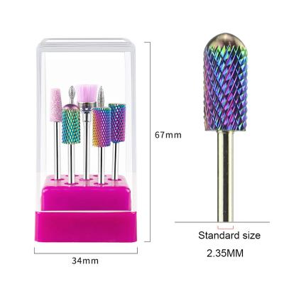 China Lightweight Electric Tungsten Carbide Nail Drill Bit Set for Acrylic Nails 3/32 Cuticle Professional Diamond Safety Bits for Manicure efile for sale