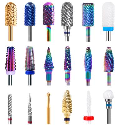 China Electric Nail File Various Light Weight 2022 Nail Drill Bit Rotary Burrs For Ceramic Carbide Diamond Nail Drill Bits Manicure Pedicure Tools for sale