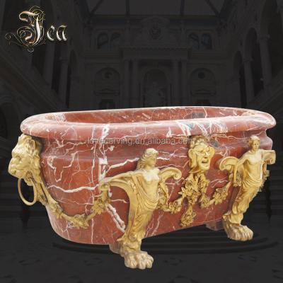 China Garden Plaza Tub Surround Tub Corner Hot Selling Stone Marble Bathtub for sale