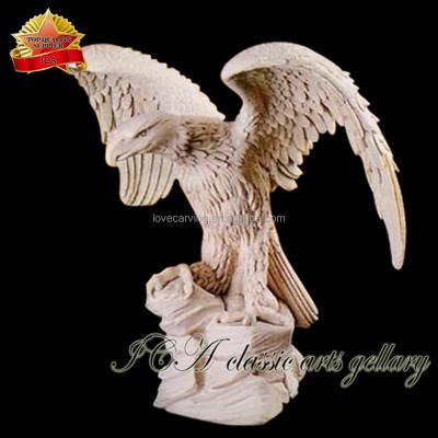 China Western Home Decoration Stone Marble Eagle Statues For Garden Sale for sale