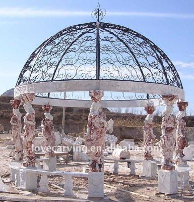 China European luxurious garden villa hotel marble statue stone gazebo for garden for sale