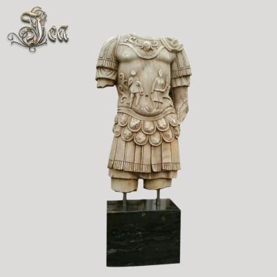 China Western Customized Antique Marble Stone Armor Sculpture for sale