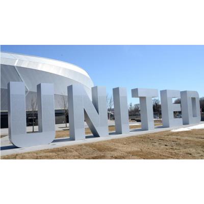 China China Customized Modern Letters Outdoor Stainless Steel Decorative Sculpture for sale