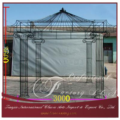 China Large Outdoor Iron Wedding Wrought Iron Pavilion Gazebo for sale