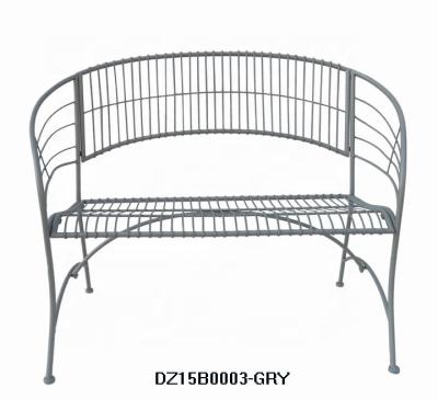 China Hot Sale Modern European Rustproof Outdoor Garden Wrought Iron Metal Park Antique Patio Bench for sale