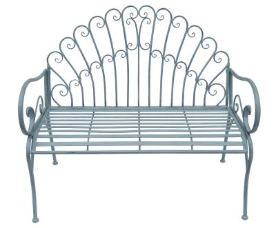 China Popular Modern Peacock Design Iron Garden Metal Bench Outdoor Patio Benches for sale