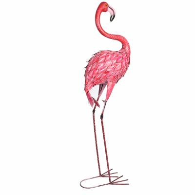 China China Supplier China Wholesale Metal Flamingo Garden Decoration Animal Statue for sale