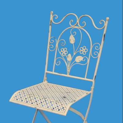 China EUROPEAN Wrought Iron Garden Folding Chair for sale