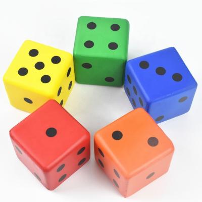 China Elastic Dot 8cm Solid Sponge Dice 6-Sided Dots Teaching Aids Square Cut Out Safe And Soft Children's Toy Dice for sale