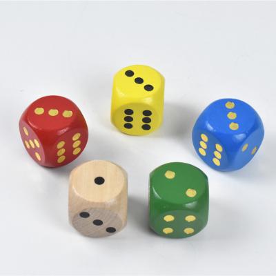 China Woodiness Solid Wood Dice Board Game Shores 4cm Dots Around Dice Children's Toy Dice Part for sale