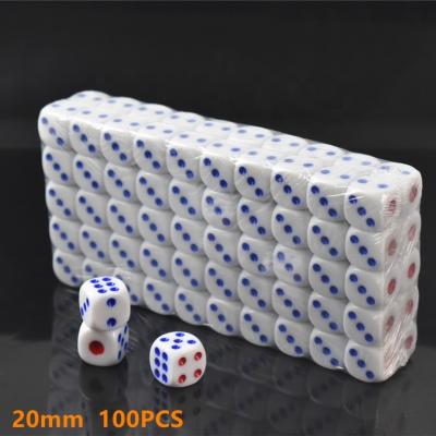 China 100PCS/20mm Big Dies Red Blue Nightclub Bar Dies High Quality Entertainment Dots New Materials Feel Lubrication 20mm Dies for sale