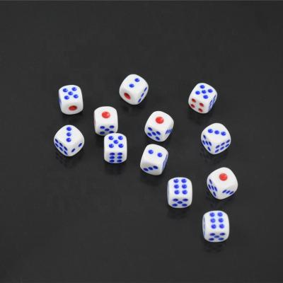 China 100PCS/12mm Small Table Game Props Dies Dots New Materials High Quality Red Blue Dice Round Dies For Mahjong 12mm for sale