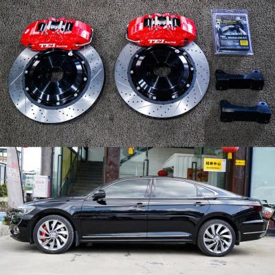 China Pinza de carreras de 6 pistones VW Big Brake Kit 355*32 MM Disco de alto carbono Racing y pastillas de freno para llanta PASSAT de 19 pulgadas en venta