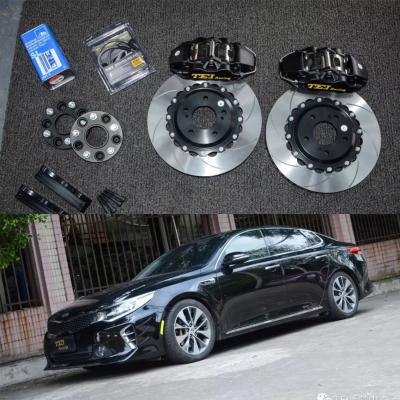 Κίνα 4 εμβόλων αγωνιστική δαγκάνα Kia Big Brake Kit με 330*28 MM δίσκου υψηλού άνθρακα και τακάκια φρένων για K5 ζάντα 17 ιντσών προς πώληση