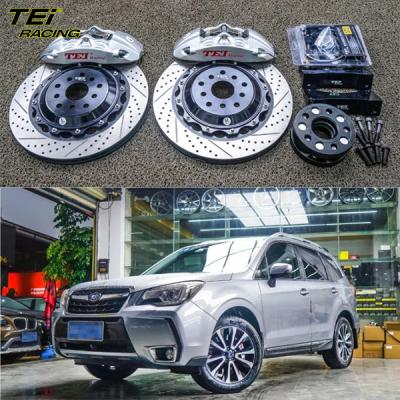 China Front-Großbremsgerät 4 Kolben-Klippen mit 355x28mm Rotor BBK Automatikbremssystem für Subaru Forester 18 Zoll Autofelge zu verkaufen