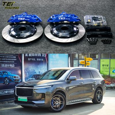 China Front Big Brake Kit 6 Piston Caliper With 378*32 Mm Rotor BBK Auto Brake System For Li Auto One 20 Inch Car Rim for sale