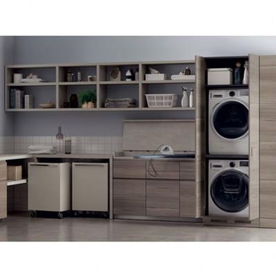 China Modern Modern Laundry Room Cabinet Design With Flat Lacquer Door for sale