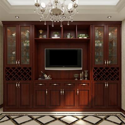 China New Design Manufacturer Modern Modular Acrylic Wood Veneer Pantry Cupboard / Sideboards for sale