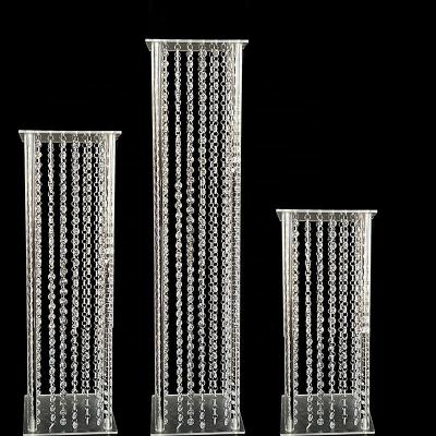 China Home.Party.Restaurant.Bar.Hotel. Wholesale hot sale high end bead curtain route guide for wedding party table decoration top stagework for sale