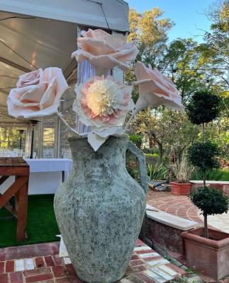 China Home.Party.Restaurant.Bar.Hotel. Customization High Quality Artificial Giant Paper Flower Rose Stand Set For Weeding Home Party Decoration Photography Props for sale