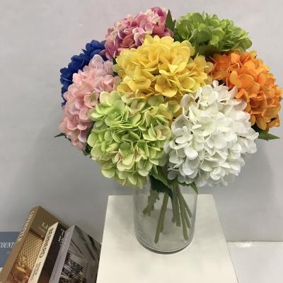 China Home.Party.Restaurant.Bar.Hotel.Wedding Wholesale High Quality Artificial Silk Two-leaf Single Hydrangea For Vase Wedding Party Home Decoration for sale