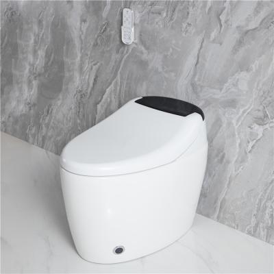 China Modern Cheap Floor Standing Smart Ceramic Bidet Bathroom Automatic Operation Style Smart Toilet Wc One Piece for sale