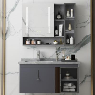 China Hotsale Style Wall Mounted Modern European Style Cabinet Bathroom Vanity Set for sale