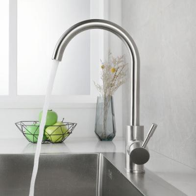 China Hot Selling Modern Fashionable Restaurant Kitchen Sink Faucet Stainless Steel Kitchen Faucets for sale