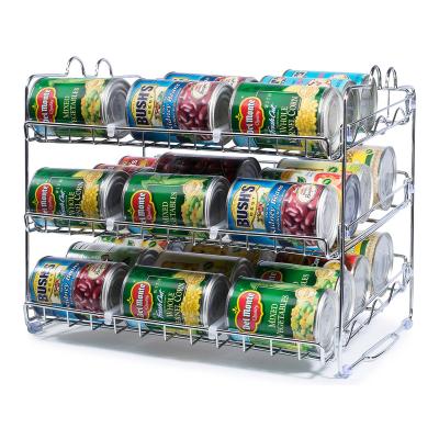 China Stocked Custom LOGO stackable Drinks can organizer rack for sale