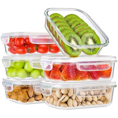 China Stocked BPA Free & Leak Proof Glass Food Storage Containers with Lids for sale