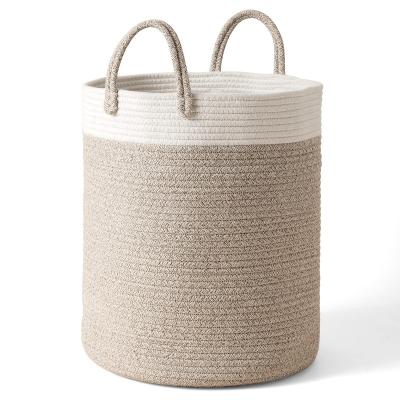 China Stocked Wholesale woven storage basket household laundry basket for sale