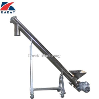 China Heat Resistant Flexible Tubular Inclined Auger Cement Screw Conveyor for sale