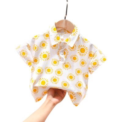 China Wholesale Anti-shrink Cartoon Toddler Summer Kids T-shirt Children Sunshine Boy High Quality 100% T-shirt for sale