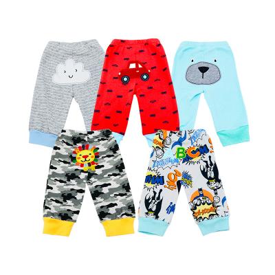 China Modern Breathable 5 Piece Baby Pants Mixes Design Newborn Baby Pants Unisex Baby Cotton Wholesale Legging for sale