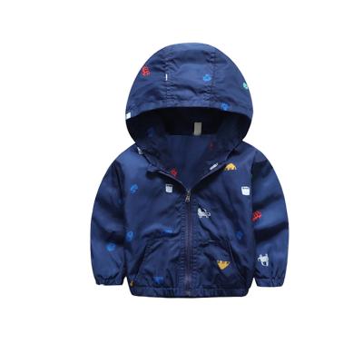 China QUICK DRY Cartoon Printing Long Zipper Baby Coat Baby Waterproof Coat Baby Jacket for sale